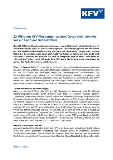 Vorschau Bild von Presseaussendung als PDF-Anhang