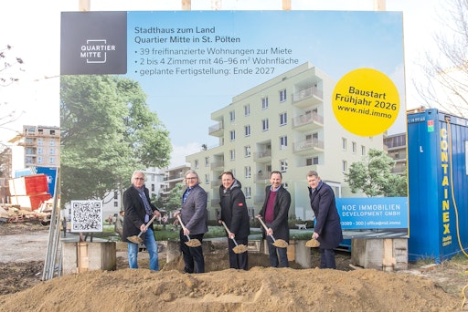 Bis Ende 2027 errichtet die NID mit dem GU Steiner Bau GmbH über
80 Mietwohnungen.