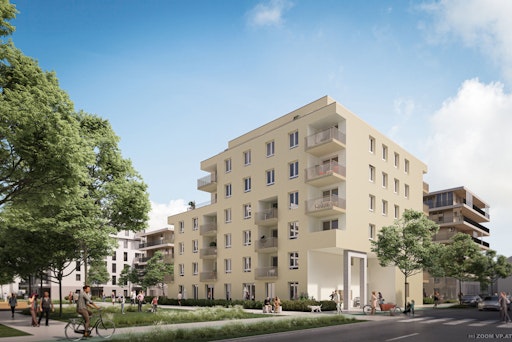 Vorschau Bild von Das Quartier Mitte wächst stetig. Bis Ende 2027 entstehen über 80
Mietwohnungen entstehen in der Landeshauptstadt St. Pölten.