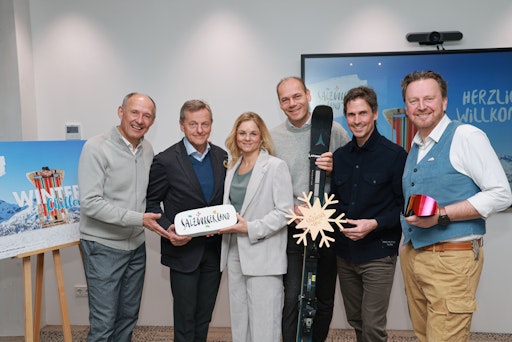 Von links nach rechts - Leo Bauernberger, Hans Scharfetter,
Sandra Lahnsteiner-Wagner, Michael Walchhofer, Felix Gottwald und
Mario Siedler.