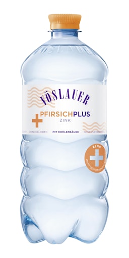 Vorschau Bild von Vöslauer Flavours Pfirsich Plus Zink – mit der beliebtesten
Geschmacksrichtung deutscher Konsument:innen3 und funktionalem
Zusatz zur Unterstützung der Abwehrkräfte.