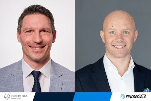  Herbert Hirscher, Geschäftsführer von Mercedes-Benz Financial
Services Österreich, und Michael Pavlik, Managing bei FINcredible,
im Rahmen der Zusammenarbeit zur digitalen Finanzierungs- und
Bonitätsprüfung.