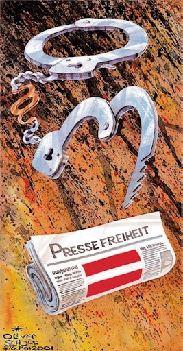Vorschau Bild von Oliver Schopf, Pressefreiheit, 2001 (c) Oliver Schopf