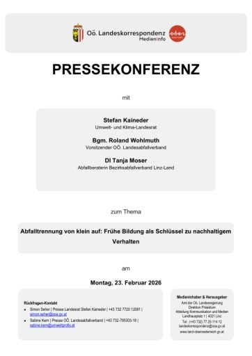 Vorschau Bild von Unterlage zur Pressekonferenz