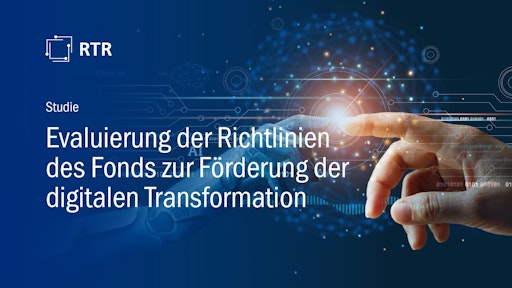 Das Titelbild der Studie zeigt die Spitzen der Zeigefinger einer
Roboterhand und einer menschlichen Hand, die sich berühren. Am
Treffpunkt der Fingerspitzen leuchtet ein helles Licht, um das
mehrere typische Internet-Icons schweben. Der Hintergrund ist
dunkelblau. Der Titel der Studie ist in weißer Schrift in das Bild
integriert.