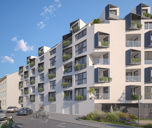 Vorschau Bild von Visualisierung Rosinagasse 10-14, Außenansicht Ecke Zwölfergasse
27, 1150 Wien