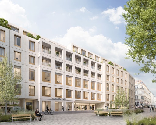 Bis Ende 2028 entsteht ein Neubau für die Privatklinik
Confraternität & Goldenes Kreuz.