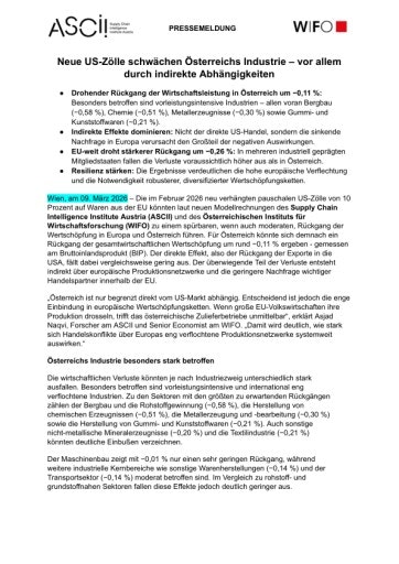 Vorschau Bild von Presseaussendung inkl. Bildmaterial