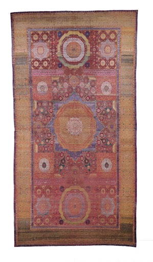 Vorschau Bild von So-called “silk Mamluk carpet,” Cairo, 1st quarter 16th c. Warp
and asymmetrical knots in silk, weft in wool © Gerald Zugmann/MAK