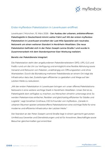 Vorschau Bild von Pressemitteilung als pdf