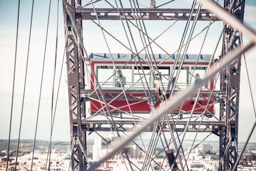  Blick in die Seilspeichenkonstruktion