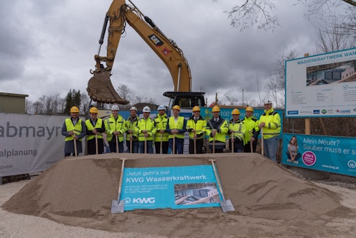  Der offizielle Spatenstich zum Wasserkraftwerk Wankham am 12.
März 2026