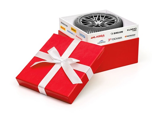 Geschenk mit Reifen