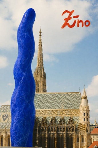  Ein Rendering des architektonischen biomorphen Entwurfs für die
Vollendung des zweiten Stephansdomturms nach Zino Weinstein