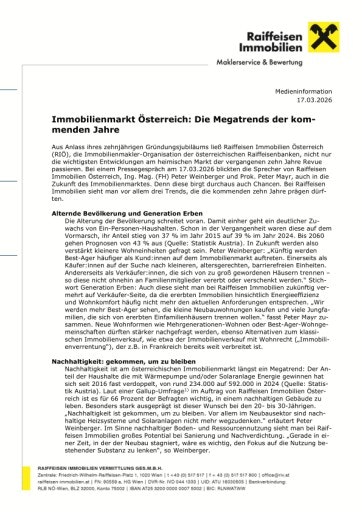  Medieninof Immobilientrends der Zukunft