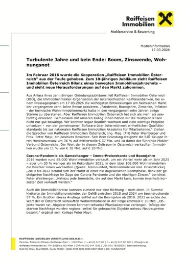 Vorschau Bild von Medieninfo Wohnen im Zeitraffer