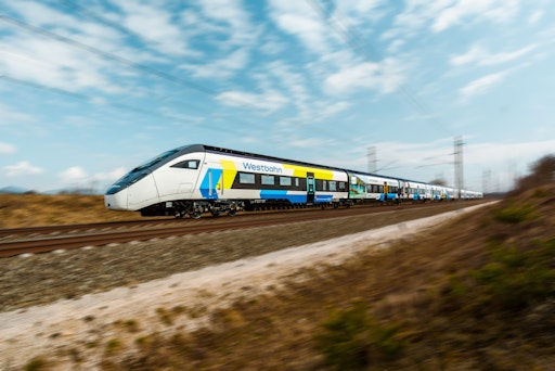  Die neue Westbahn-Zuggarnitur mit Kärnten-Branding.