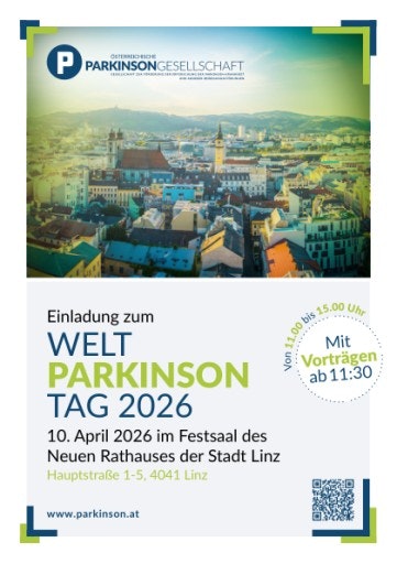 Vorschau Bild von Einladungsflyer ÖGP Welt-Parkinson-Tag Infoveranstaltung 10.4.2026 Linz