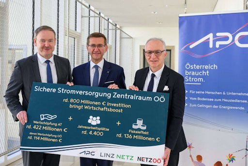 Sichere Stromversorgung im Zentralraum OÖ als Wirtschaftsbooster
(v.l.n.r. Christian Helmenstein, Markus Achleitner, Gerhard
Christiner)