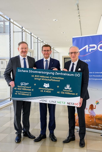 Vorschau Bild von Sichere Stromversorgung im Zentralraum OÖ als Wirtschaftsbooster
(v.l.n.r. Christian Helmenstein, Markus Achleitner, Gerhard
Christiner)