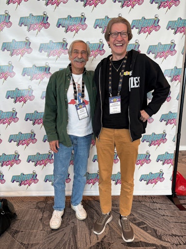 Roger Sharpe und Günter Freinberger / Referenten bei der Pinball
Expo in Chicago