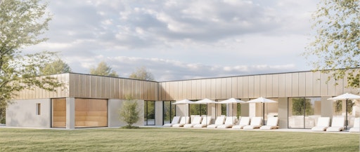 Visualisierung des neuen Hotel-Spa-Bereichs im Asia Hotel & Spa
Leoben. Quelle: Schulz Architekt ZT GmbH