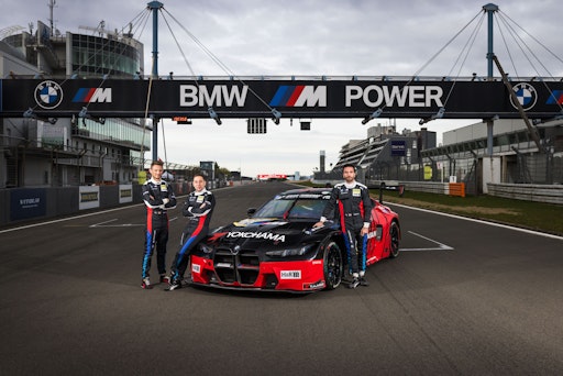 Marco Wittmann, Robin Frijns, Philipp Eng mit ihrem BMW M4 GT3
EVO