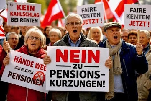 Demo gegen Pensionskürzung
