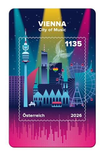 Die neue Crypto stamp "Vienna – City of Music"