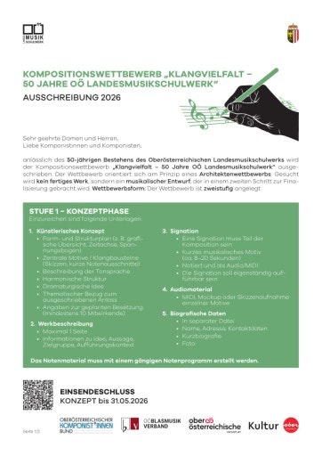 Vorschau Bild von Ausschreibung Kompositionswettbewerb