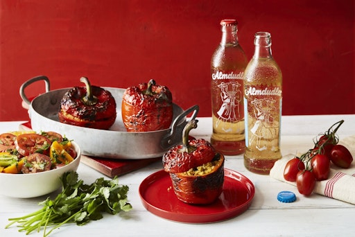 Vorschau Bild von Gegrillter Paprika mit Almdudler-Tomatensalat