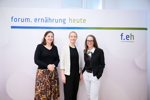 Gruppenbild (v.l.n.r.): OÄ Priv.-Doz. Dr. Johanna Brix (Klinik
Landstraße, Leiterin der Adipositas-Akademie und Past Präsidentin
der Österreichischen Adipositasgesellschaft), Dr. Cordula Cerha (WU
Wien und CMC-Consultants) und Geschäftsführerin Dr. Marlies Gruber
(forum. ernährung heute).
