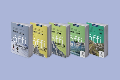 5 der aktuell 6 erhältlichen Öffi Tourenführer