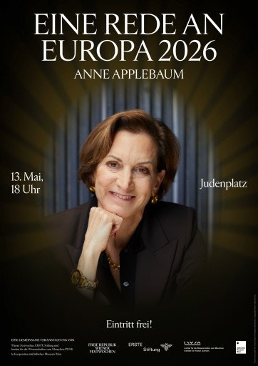 Vorschau Bild von Das Plakat zur diesjährigen Rede an Europa mit Anne Applebaum
