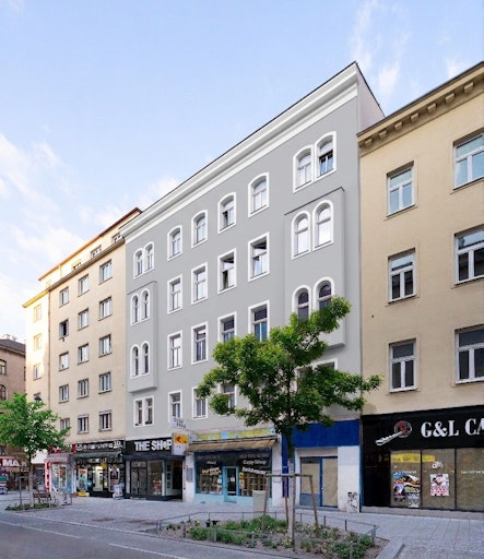 Vorschau Bild von Straßenansicht des Projekts in der Reinprechtsdorfer Straße:
Gefragte Lage mit urbaner Infrastruktur und hervorragender
Anbindung.