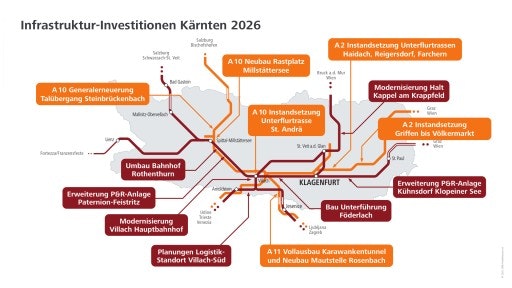 Vorschau Bild von ASFINAG Infrastruktur-Investitionen Kärnten 2026