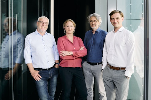 Vorschau Bild von Michael Hirschbichler (Head of Innovation), Ute Teufelberger
(Geschäfsführerin), Christian Eugster (Geschäftsführer), Otto Rezac
(Head of Sales)