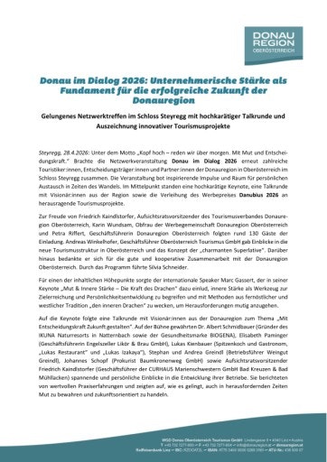 Vorschau Bild von Presseaussendung Donau im Dialog