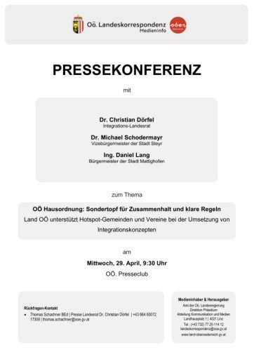 Vorschau Bild von Unterlage zur Pressekonferenz