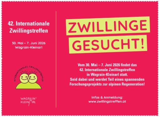 Vorschau Bild von Inserat, Poster: Einladung zum Zwillingstreffen