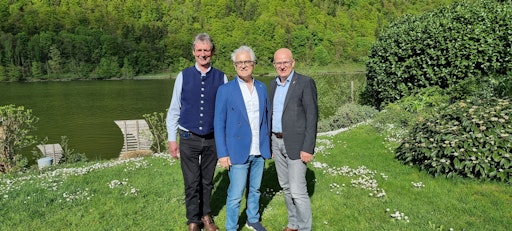 Obmann Johann Hörtnagl, ehemaliger Geschäftsführer Hans Embacher,
Geschäftsführer Gernot Reitmaier