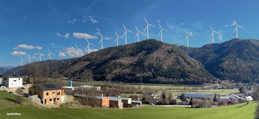 Vorschau Bild von Bildmontage zur geplanten Eignungszone Steineck-Kammern mit
Sichtbarkeit der Windräder aus dem Ortsgebiet von Kammern; Infos zur
Datengrundlage: https://www.liesingtal.info/datengrundlage