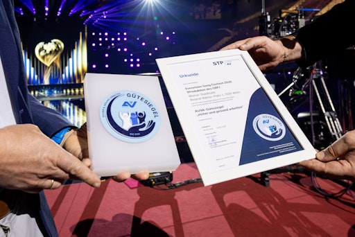 Vorschau Bild von AUVA-Gütesiegel "sicher und gesund arbeiten" für den Eurovision
Song Contest 2026
