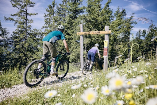 Vorschau Bild von Biken am Loser - Auf dem Augst Singletrail kommen Trail-Biker auf
ihre Kosten