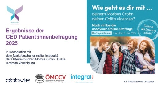 Befragung durch Integral im Auftrag des Biopharmaunternehmens AbbVie unter 380 Betroffenen von Chronisch Entzündlichen Darmerkrankungen wie Morbus Crohn oder Colitis ulcerosa (CED)