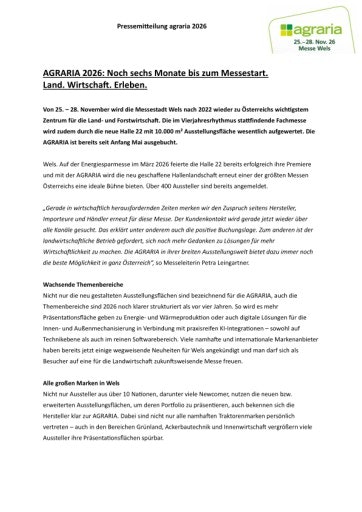 Vorschau Bild von Pressemitteilung als pdf