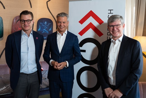 CEOs: v.l.n.r. Thomas Kicker (Magenta Telekom), Thomas Arnoldner
(A1 Group), Rudolf Schrefl (Drei Österreich)