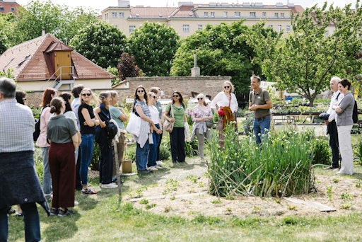 Vorschau Bild von Bei der Gartenführung bekommen die Teilnehmer:innen Einblicke in
die City Farm sowie Tipps für den Garten. © GOURMET. Abdruck
honorarfrei, bitte nur im Kontext der Presseinformation.