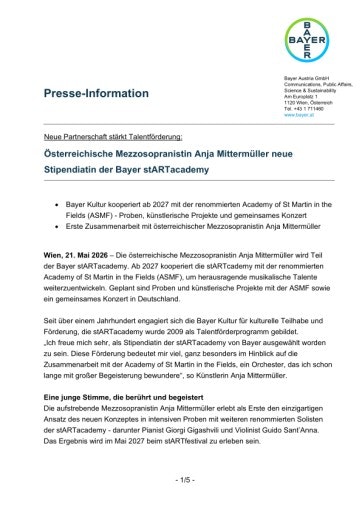 Vorschau Bild von Presseinfo Dokument