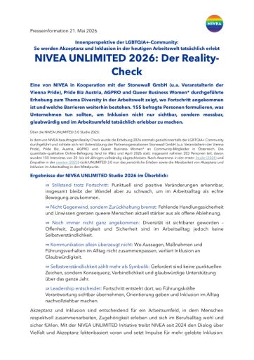 Vorschau Bild von Presseinformation NIVEA UNLIMITED 3.0 2026